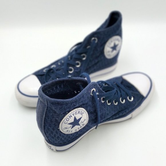 Converse Shoes - Converse Chuck Taylor All*Star Lux Hidden Wedge Heel Mid Top Blue 7